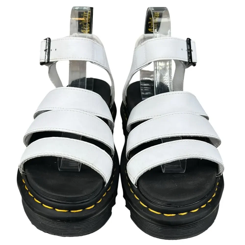 Dr. Martens Blaire White Leather Platform Sandal Size US 7 - Picture 7 of 10